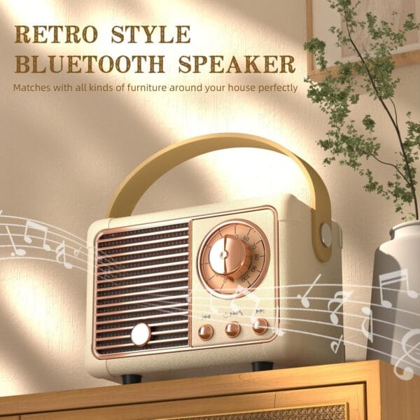 Ozento®Retro Bluetooth Speaker with Mic | Portable Wireless Speaker Gift